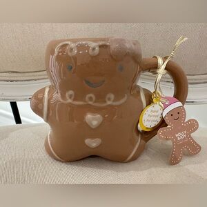 Super Cute Viral Gingerbread Man Ceramic Mug Original Holly & Joy Brand NWT
